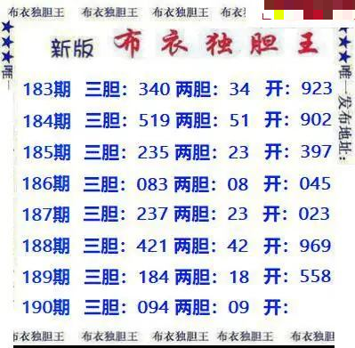 新版布衣独胆王