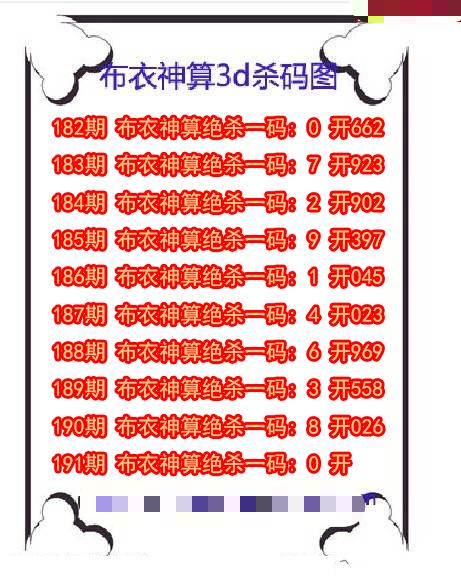 布衣神算杀码