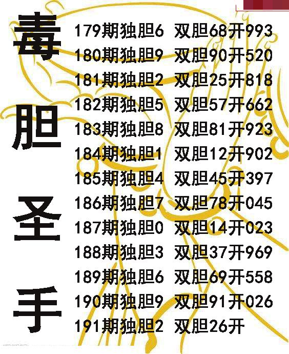 毒胆圣手