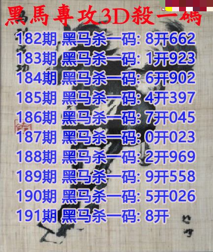 黑马杀码