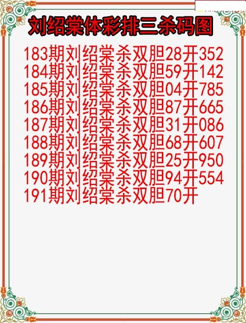 刘绍棠杀码图