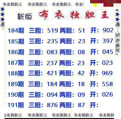新版布衣独胆王