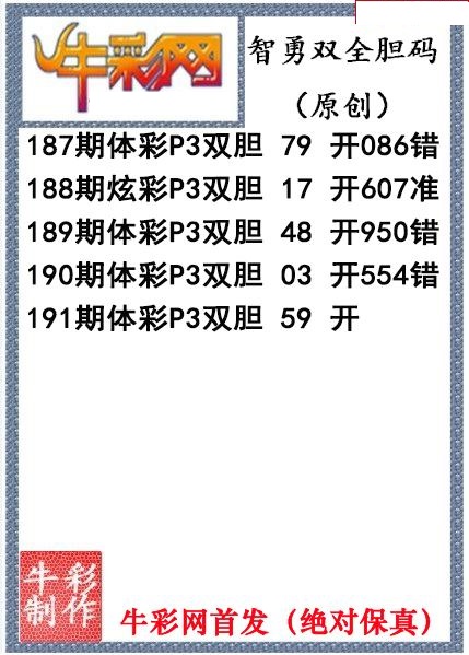 智勇双全双胆图迷