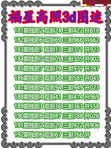 福星高照三胆