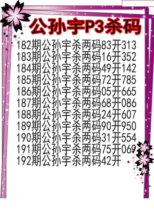 公孙宇杀码图