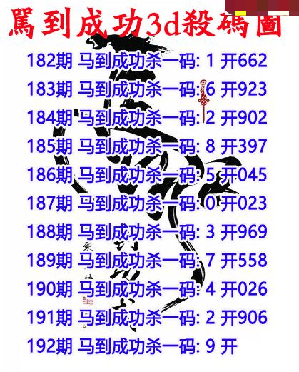马到成功杀码