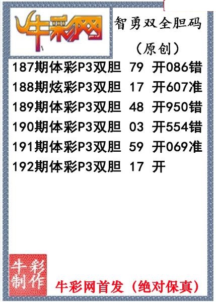 智勇双全双胆图迷