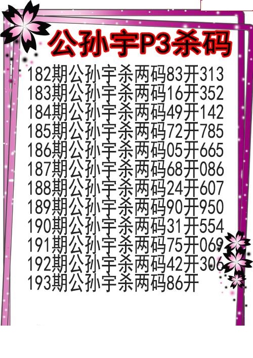 公孙宇杀码图