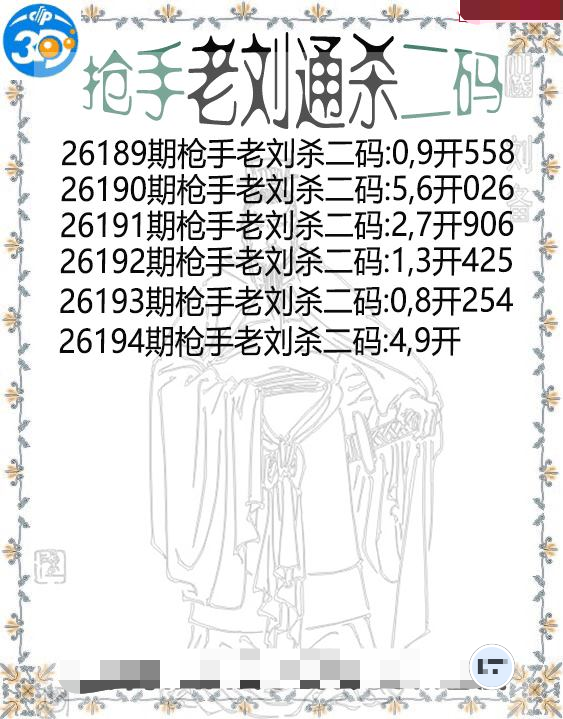 抢手老刘通杀二码