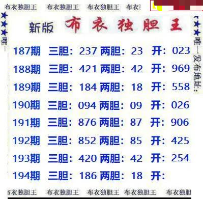 新版布衣独胆王