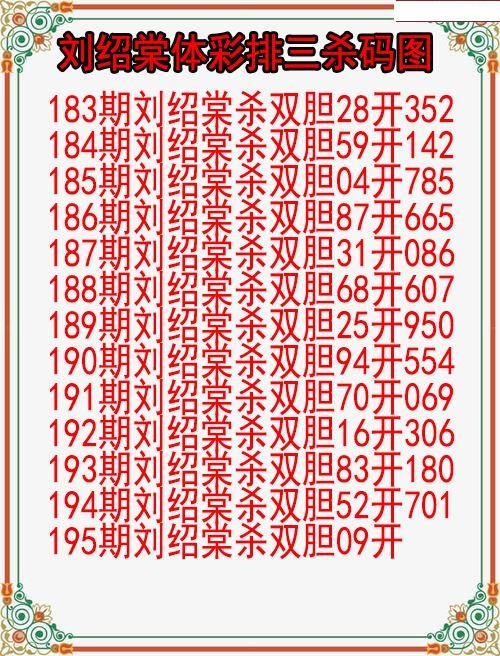刘绍棠杀码图