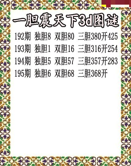 一胆震天下独胆