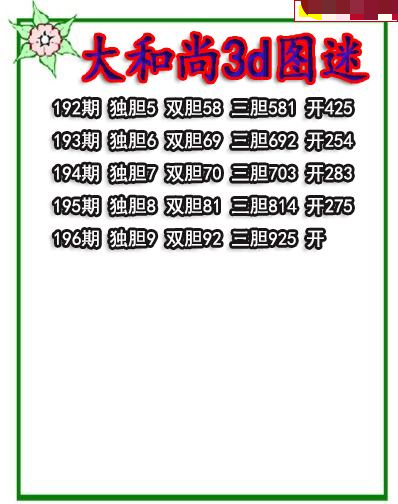 大和尚三胆