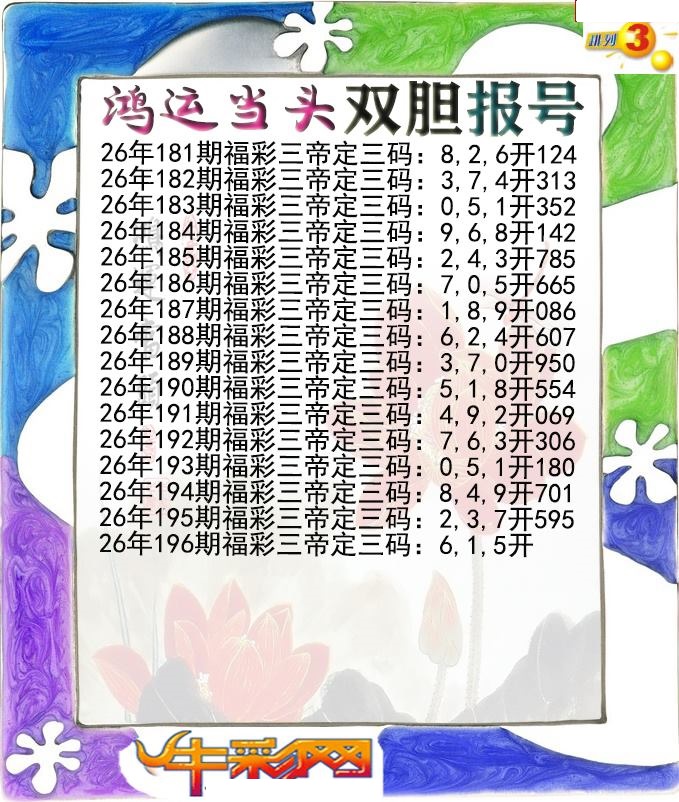 鸿运当头双胆报号