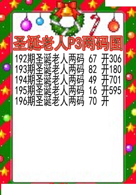 圣诞老人两码图