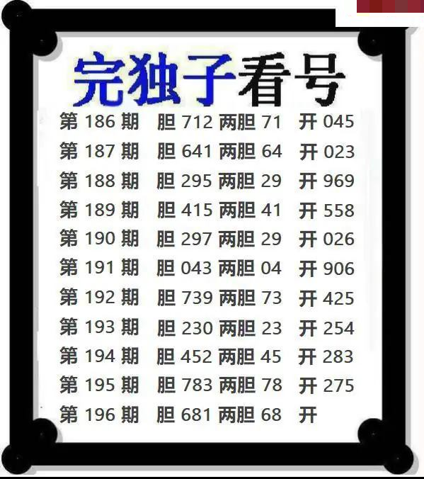 完独子看号