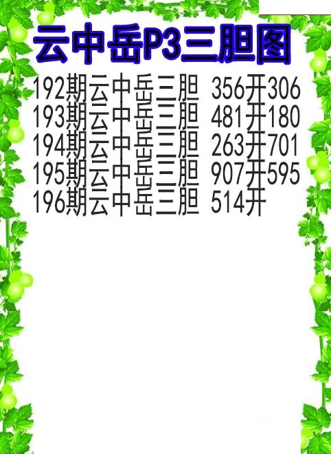 云中岳三胆图