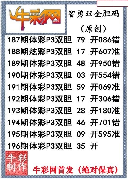 智勇双全双胆图迷