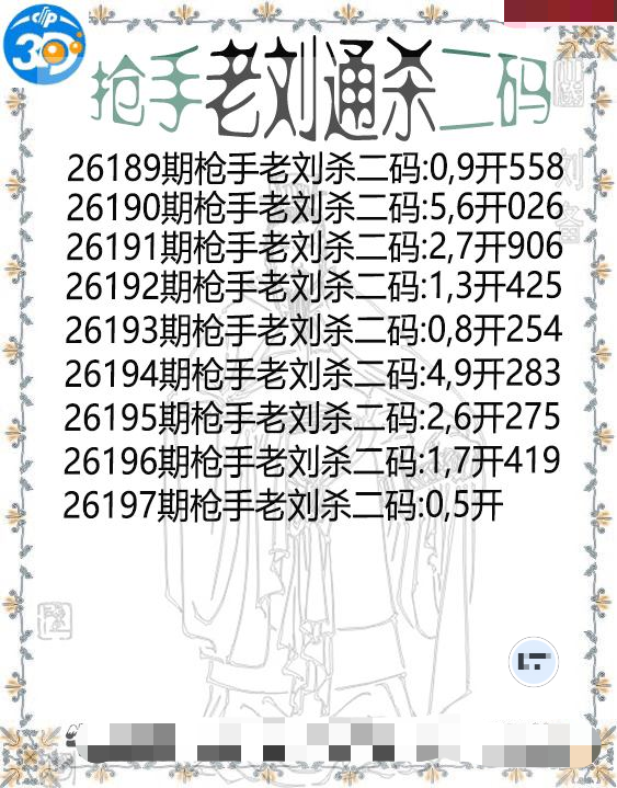 抢手老刘通杀二码
