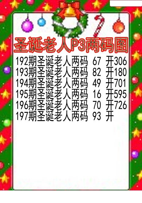 圣诞老人两码图