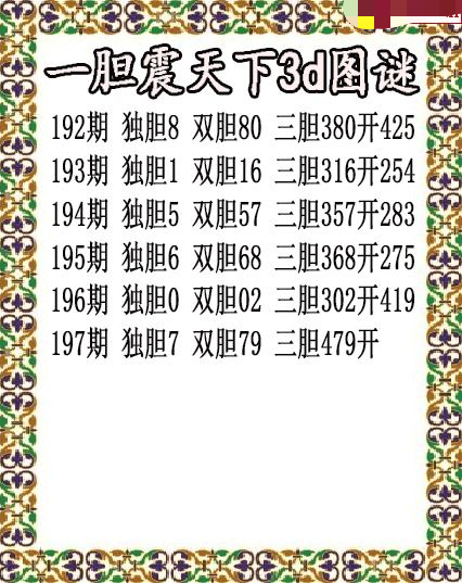 一胆震天下独胆