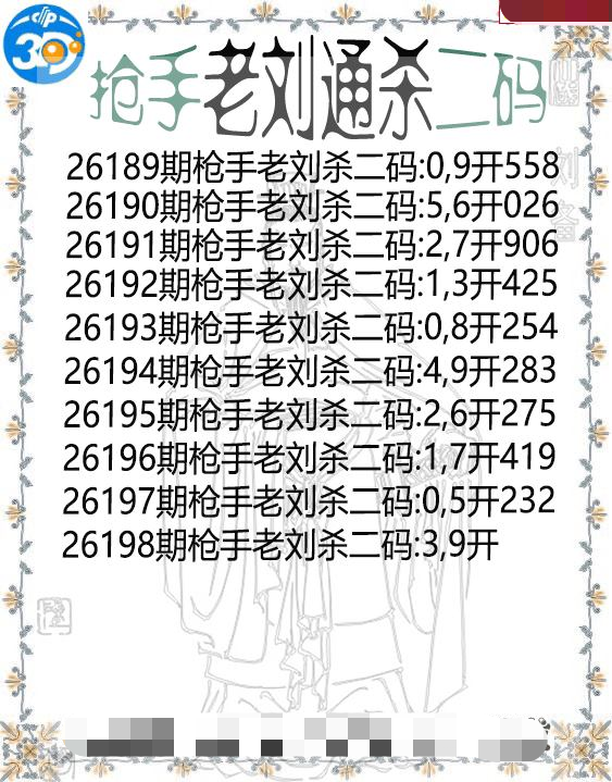 抢手老刘通杀二码