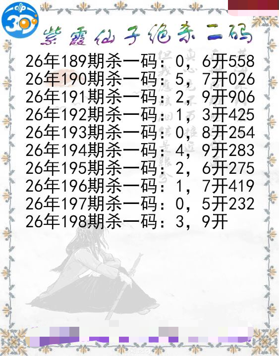 紫霞仙子绝杀二码
