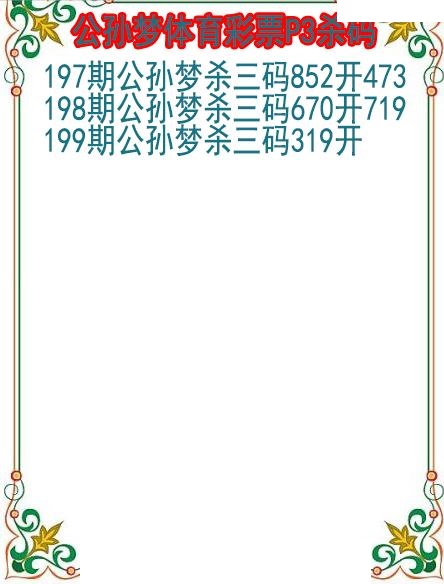 公孙梦杀码图
