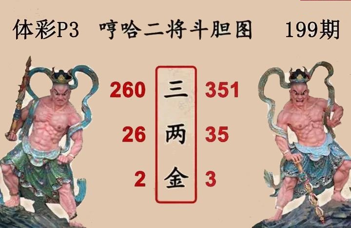 哼哈二将斗胆图
