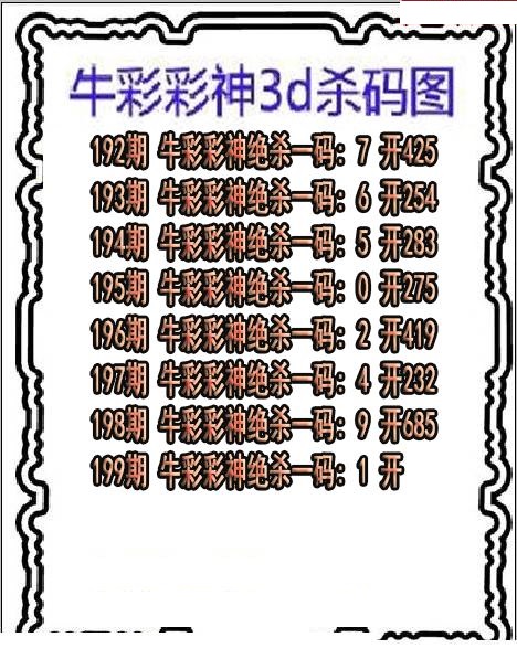 牛彩彩神杀码