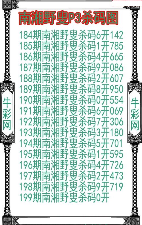 南湘野叟杀码图