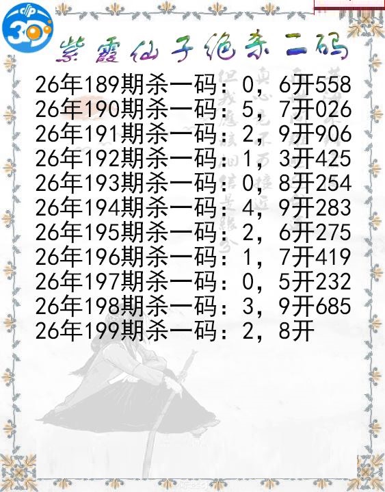 紫霞仙子绝杀二码