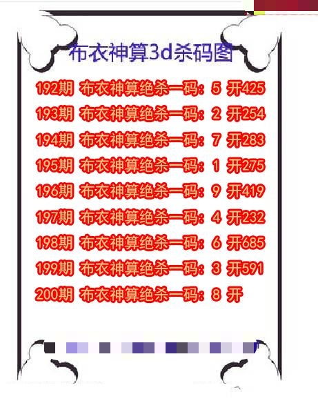 布衣神算杀码