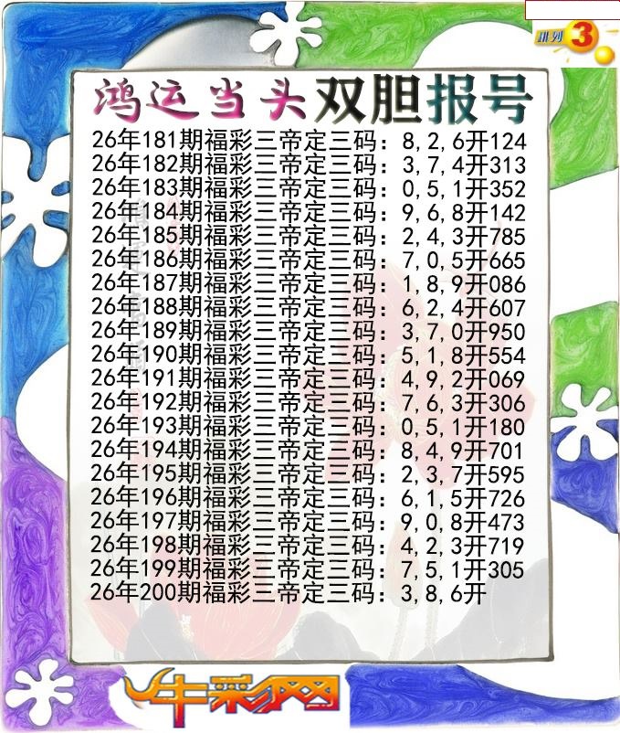 鸿运当头双胆报号