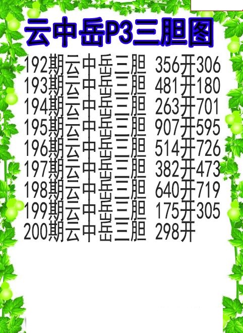 云中岳三胆图