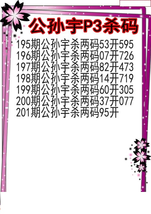 公孙宇杀码图