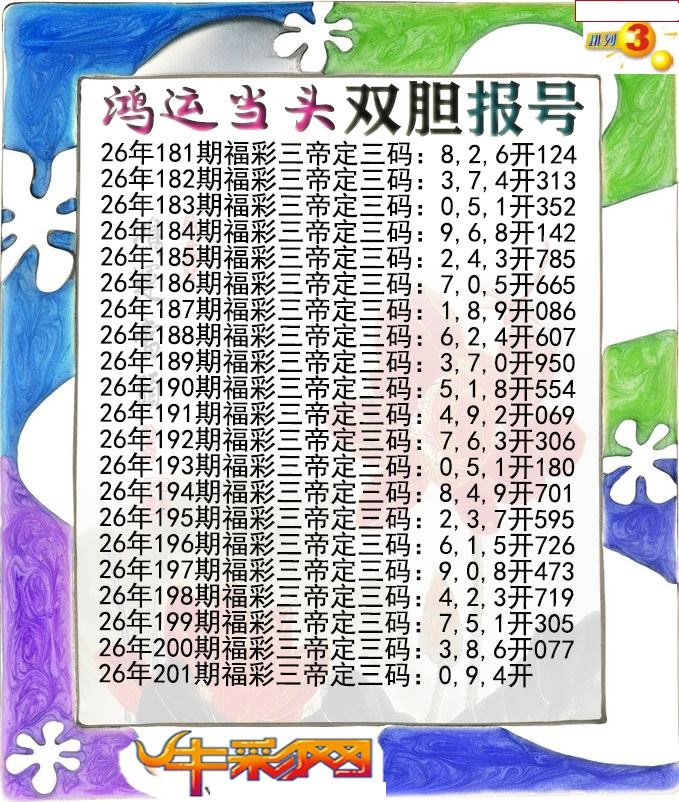 鸿运当头双胆报号
