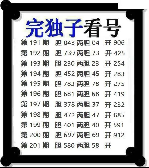 完独子看号