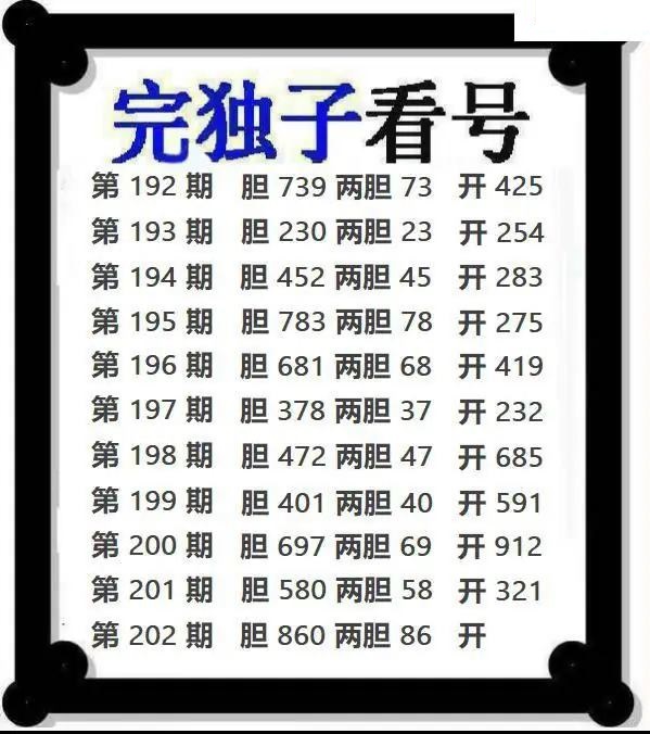 完独子看号