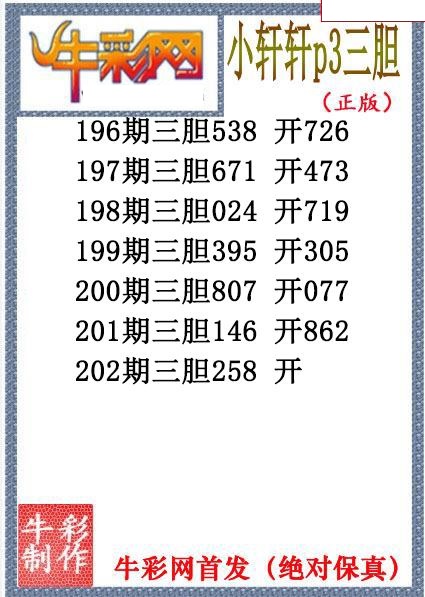 小轩轩三胆