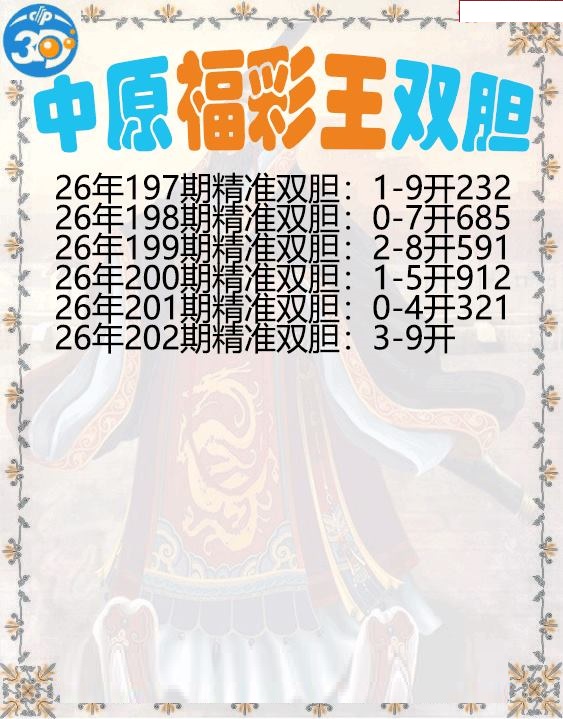 中原福彩王双胆