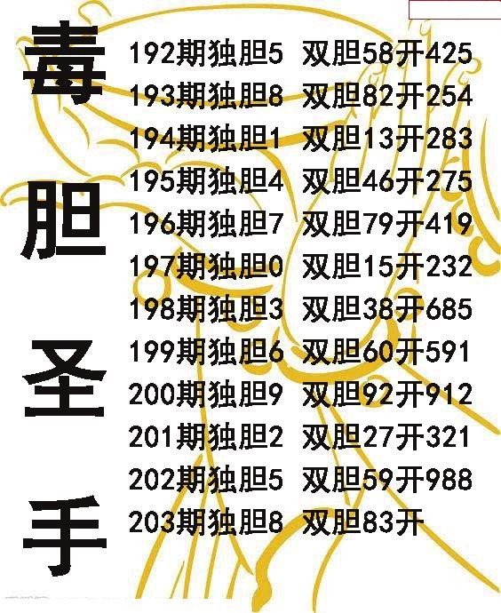 毒胆圣手