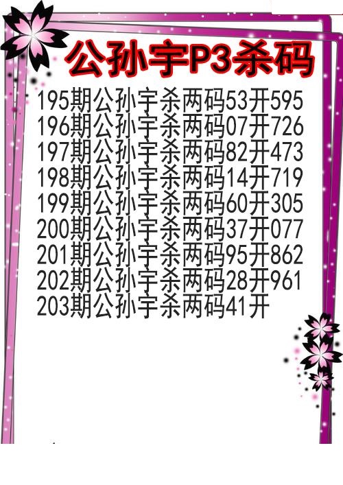 公孙宇杀码图