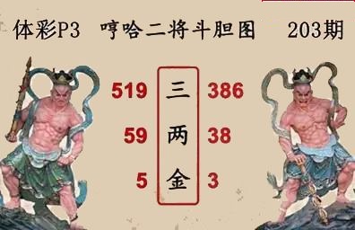 哼哈二将斗胆图