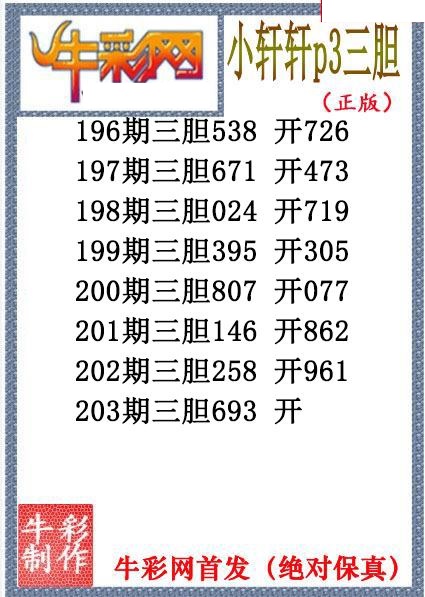 小轩轩三胆