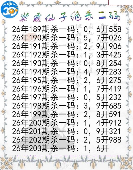 紫霞仙子绝杀二码