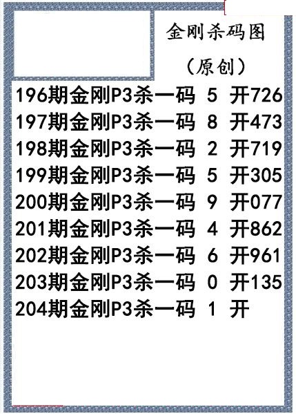 金刚杀码图迷