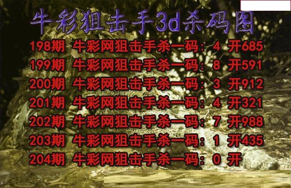 牛彩狙击手杀码