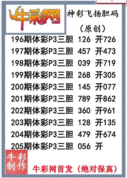 神彩飞扬三胆
