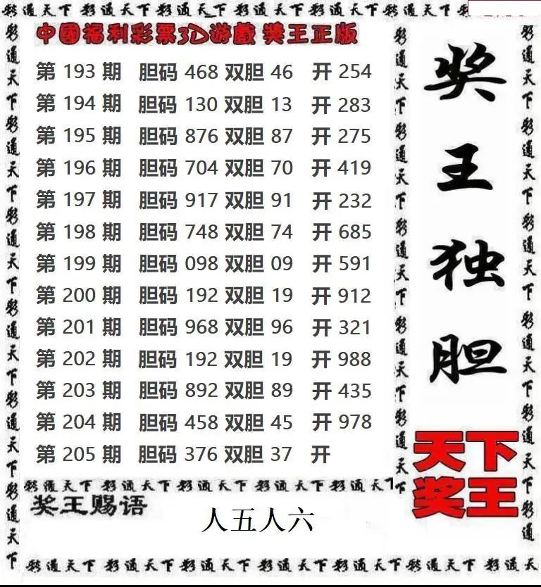 天下奖王